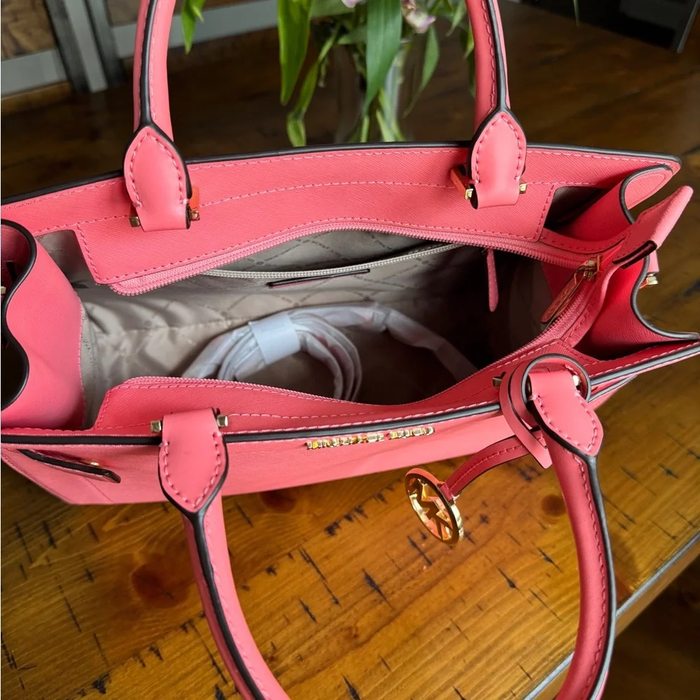Michael Kors Coral Pink Satchel - Picture 6 of 6